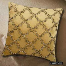 Sofa Cushion Cover Gold 16"x16", Bed Decor Velvet Geometric - Gold Jewel