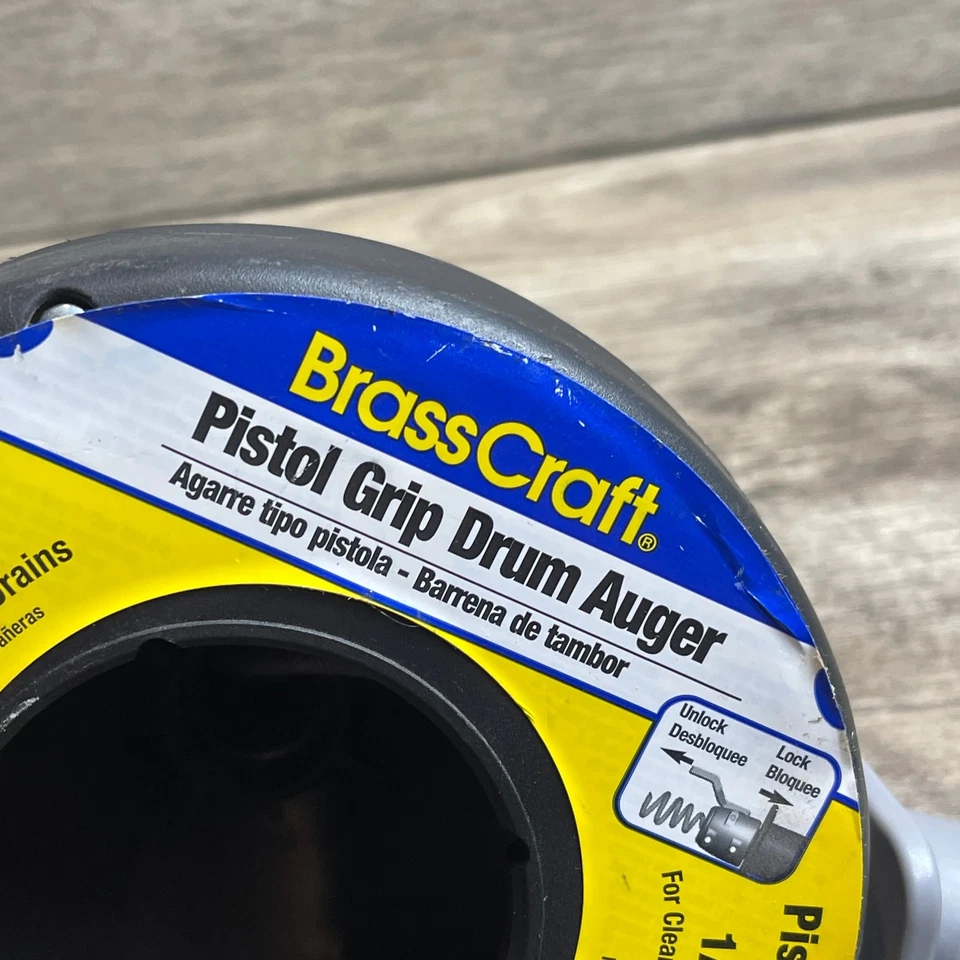 Brass Craft Blue & Black Power Pistol Grip Drum Auger 1/4 in. x 25 ft Cable - Image 3 of 4
