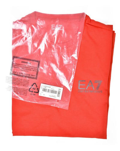 Emporio Armani EA7 T-Shirt Sweatshirt Man Red 3ZPT51PJ30Z 1451 Sz XL MAKE OFFER - Picture 2 of 11