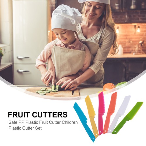 6 Pcs Kinderkuchenmesser Nützliche Kinderschneider Brotschneider Aus Kunststoff - Bild 11 von 12