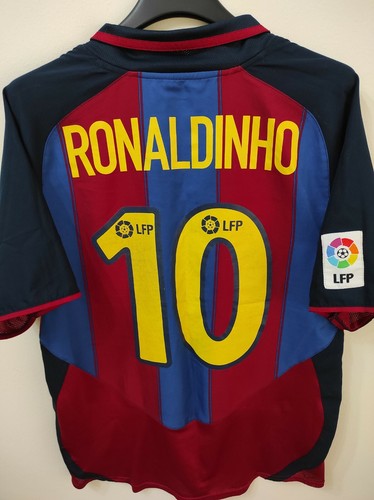 FC BARCELONA 2003-2004 Ronaldinho 10 camiseta shirt trikot maillot maglia S - Bild 1 von 6