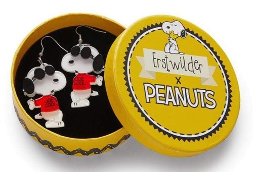 Erstwilder x Peanuts - Joe Cool - Snoopy drop earrings 2020 Retired - Picture 3 of 5