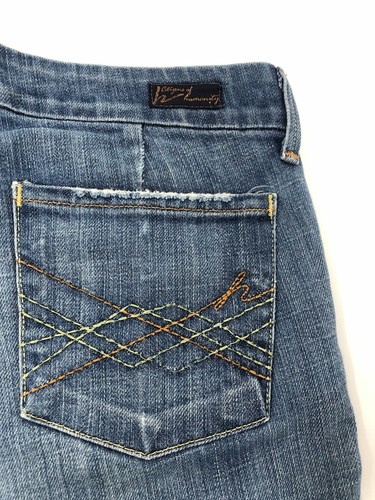 Y2K 00s Citizens Of Humanity Kate #066 28 Low Waist Full Leg Bootcut Blue Jeans - Picture 3 of 6