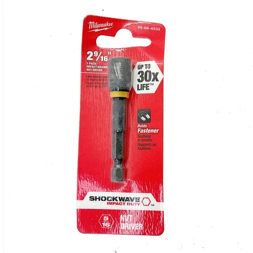 Milwaukee Shockwave Impact Duty Hex Nut Driver 49-66-4533 - Picture 2 of 6