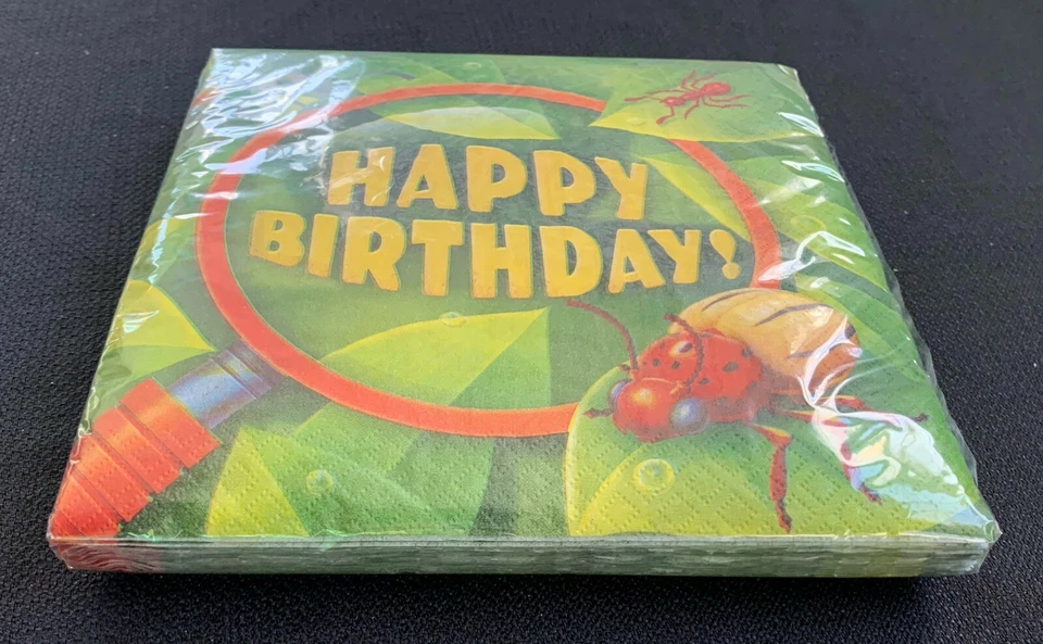Bug Eyed Insect Happy Birthday Party Paper Napkins 16 count - Image 3 of 3
