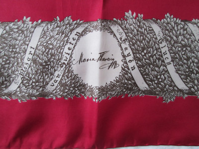 Foulard Vintage En Soie 100% - Dimensions 86 X 90 Cm - Couleur Orange - Parfait état