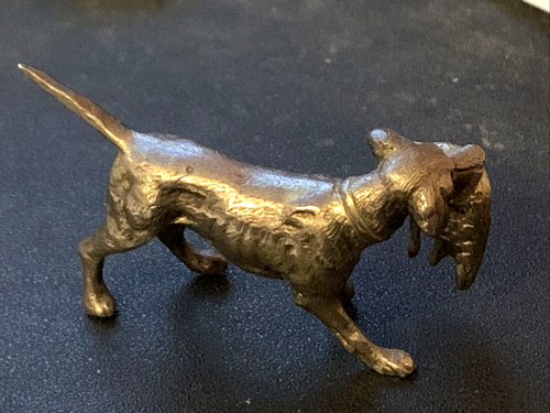 Chester 1902 HM Solid Silver Pointer Hunting Dog With Hare Samuel Boyce Landeck - Picture 8 of 16