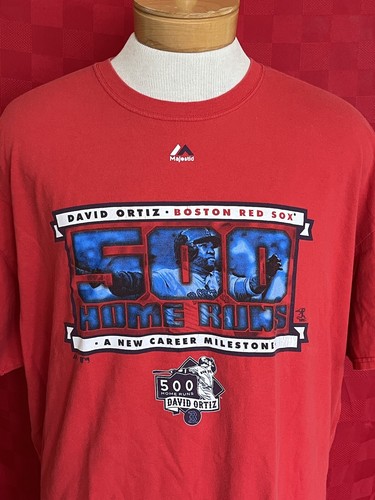 David Ortiz Boston Red Sox Shirt Size 2XL 500 Home Runs Milestone 2015 Champion - Picture 4 of 7