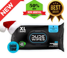DUDE Wipes - Flushable Stocking Stuffers - 48 Count Pack of 1 , White