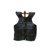 Medieval Leather Armor Jacket Black Faux Leather , One Size, Fits Most L-20349