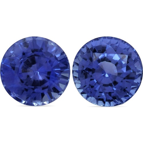 Blau Saphir Lose Edelstein Paar 4,82 cts Naturblau Saphir für Ohrringe - Bild 2 von 5