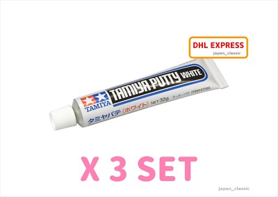TAMIYA PUTTY WHITE TAM 87095 ADHESIVES FILLER PAINT MADE IN JAPAN 32g X 3 SET