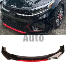 For Kia Forte UNIVERSAL Front Bumper Lip Spoiler Splitter Gloss Black Red