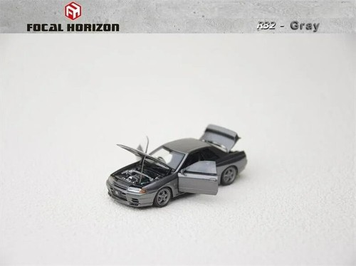 Coche modelo diecast gris Focal Horizon FH 1:64 Skyline GT-R R32 S-Tune - Imagen 4 de 6