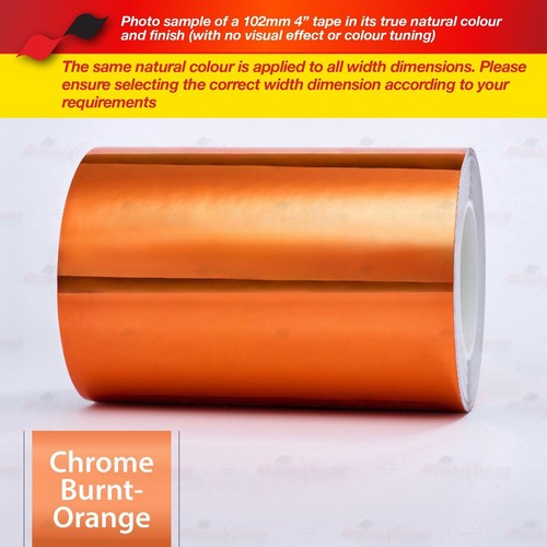 1-1/2" Vinyl Pinstriping Pin Car Styling Tape Sticker 38mm CHROME BURNT-ORANGE - Picture 3 of 13