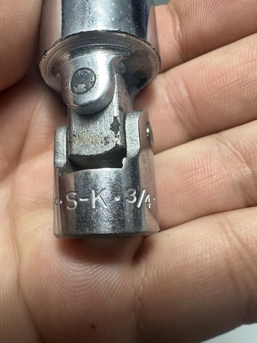 Vintage S-K 40624 3/4" Swivel Socket 3/8" Drive 12 Point - Picture 5 of 8