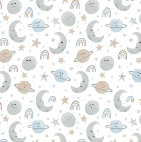Camelot Outer Space And Rainbows Cotton FLANNEL Fabric by the Yard