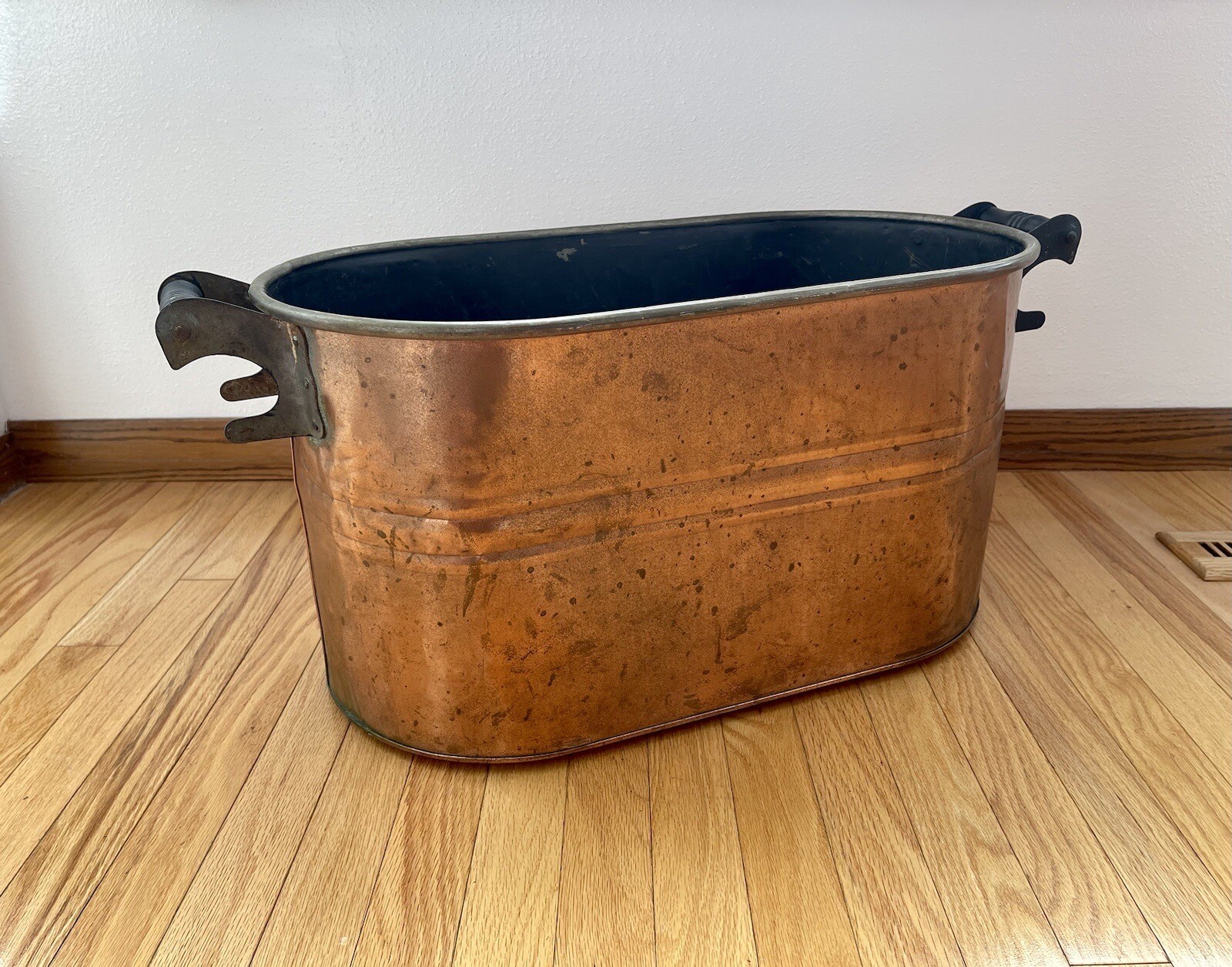 antique copper boiler wash tub with handles eBay