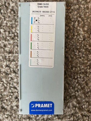 Pramet SNMX 19-R35:T9335 6803679 Scarfing Insert - 10 Pack NEW - Picture 2 of 2