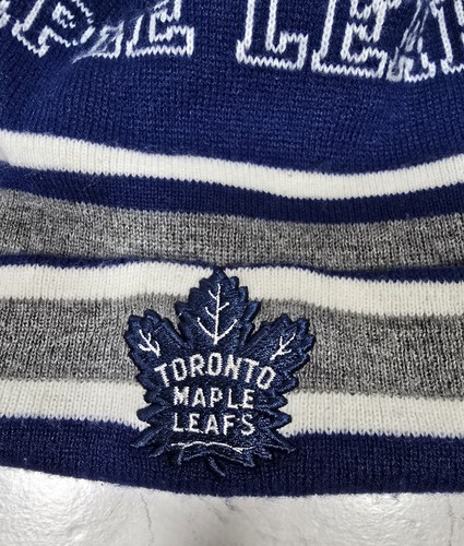 NHL Toronto Maple Leafs Winter Beanie Adult One Size Cuffed Pom Pom Hat - Picture 3 of 7