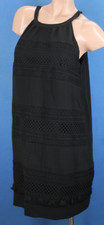 Loft Shift Embroidered Crochet Sleeveless Dress Size L #H6859