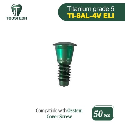 50Pcs Titanium cover screw fits to Hiossen Osstem TS Platform Regular Mini