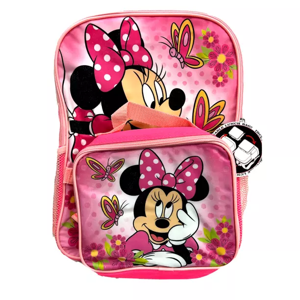 Barbie Backpack 16 & Insulated Lunch Bag Detachable 2-Piece Set Pink Girls  