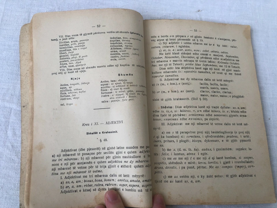 OLD ALBANIAN BOOK LATINE GRAMMAR FIRST PART BY FERDINAND SCHULTZ 1938 - Image 4 of 4