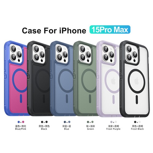 Funda MagSafe resistente a prueba de golpes para iPhone 12 13 14 15 16 Pro Max - Imagen 24 de 73