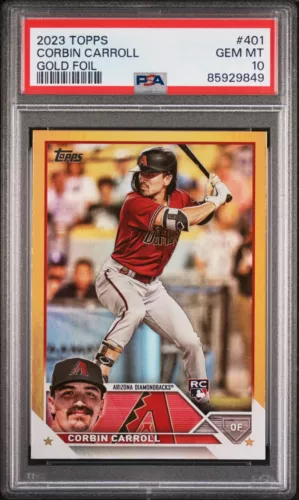 2023 Topps Series 2 Corbin Carroll RC Rookie #401 Gold Foil PSA 10 LOW POP