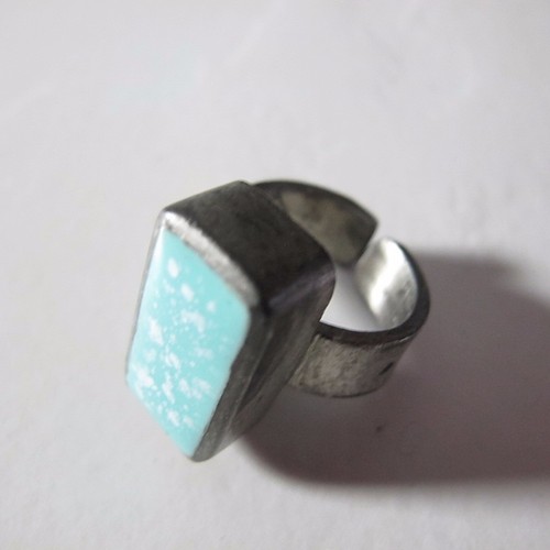 Pewter Ring Tin Brutalist Denmark Modernist Mid Century vintage Ring - Picture 11 of 12
