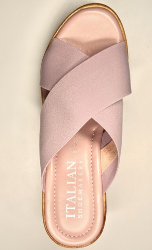 ITALIAN SHOEMAKERS NIB $120 NAIBE  CRISSCROSS PINK PLATFORM SLIDE SANDAL. 8.5 M - Picture 10 of 12