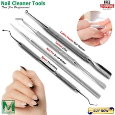 4 Podiatry Nail Cleaning Scaler Ingrown Nail Lifter File Dermal Verruca Curette