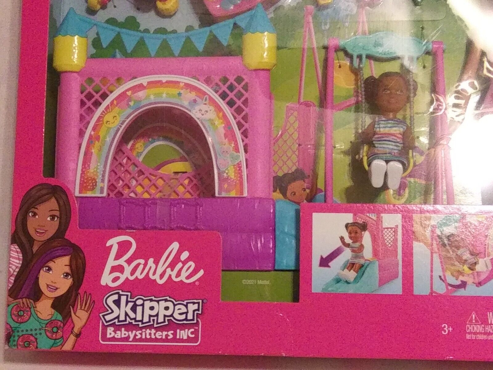 Barbie Skipper Babysitters Inc. Bounce House Dolls and Playset