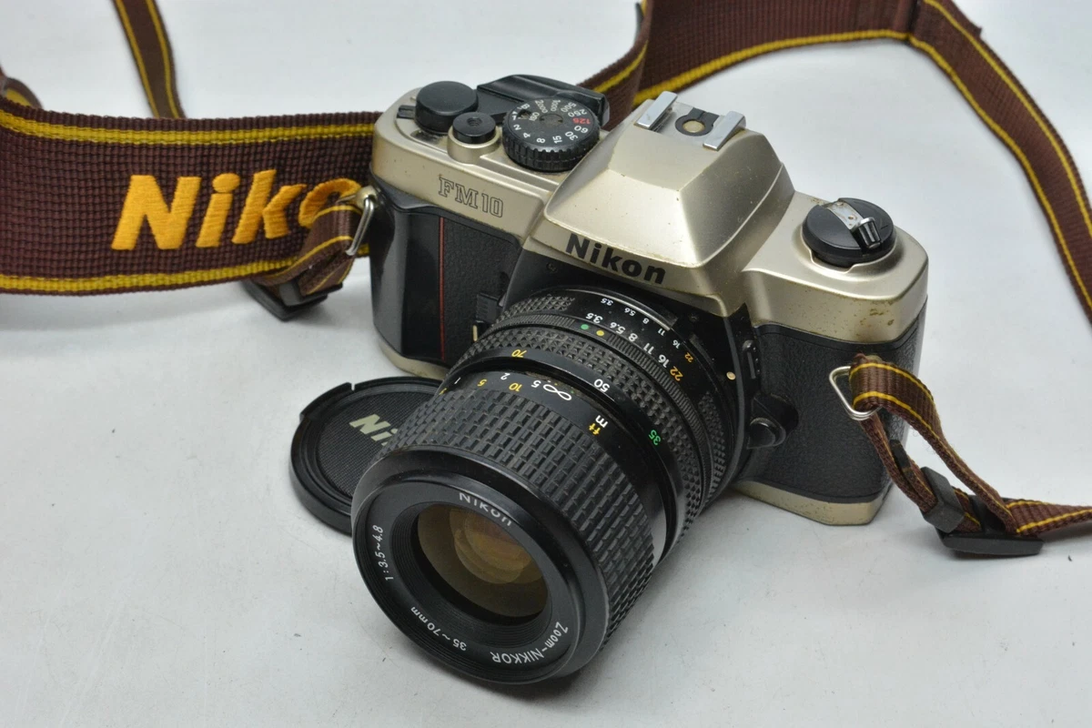 Exc+5 w/Strap] Nikon FM10 Camera Zoom Nikkor 35-70mm f3.5-4.8 Lens