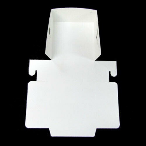 White Folding Cardboard Cake Box / Cupcake Boxes /Wedding / Birthday - ALL SIZES - Imagen 2 de 17