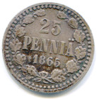 Finland 25 Penni 1865-S Km-6.1 lotapr9519