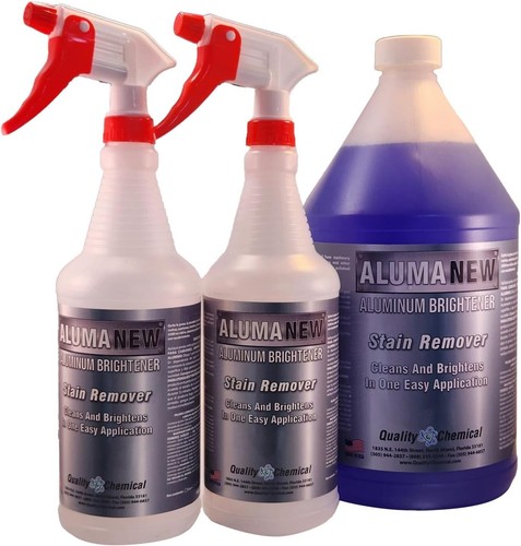 1 Gallon Kit Aluminum Cleaner Brightener Restorer Wheel Cleaner Pontoon Rim