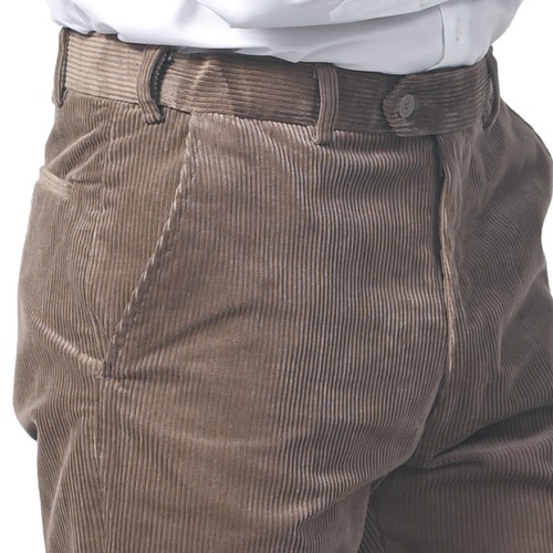 Men’s Corduroy Cord Trousers Pants Quality High Waist Expandable Waist Upto 60" - Picture 25 of 39
