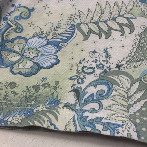 Zoey Beth Size Large Womens Bluee/Green Floral Tie Back Tank Top - Picture 3 of 9