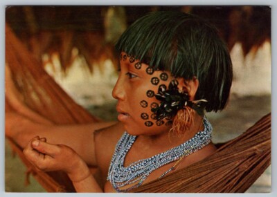Postcard Alto Rio Negro Amazonas Brazil Young Uaika Girl of Xamatauteri Tribe