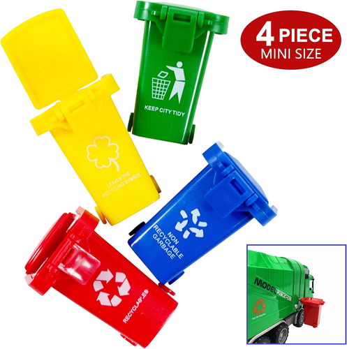 Trash Can Toy,Garbage Truck'S Trash Cans,Original Colour Mini Curbside Garbage B - Picture 8 of 12