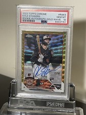 2023 Topps Chrome Rookie Autographs Gold Wave Refractor #RA-KS Kyle Stowers /50