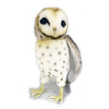 27cm H Hansa Barn Owl Realistic Cuddly Soft Animal Plush Toy Ideal Gift