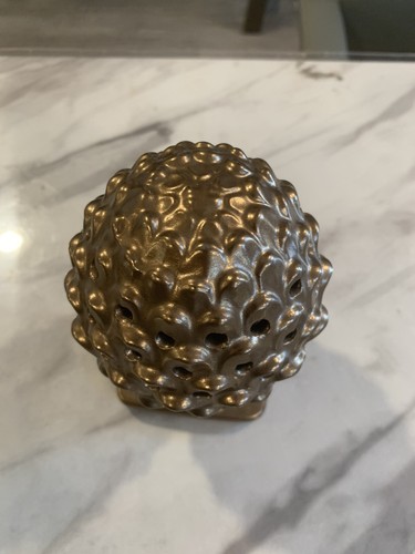 Metal Bronze ACORN Sculpture 4" Tall Figure Paperweight Decor, Good Con Used - Picture 2 of 4