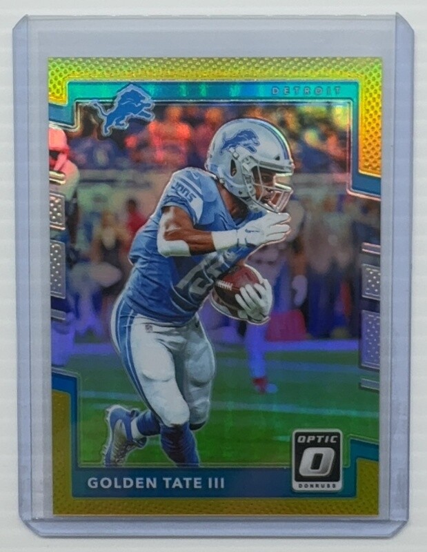 2017 Panini Donruss Optic Golden Tate III Gold Holo Prizm #03/10 Detroit Lions