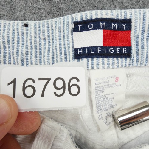 Tommy Hilfiger Jeans Womens 8 High Rise Denim White w Cuff Logo - Picture 9 of 12
