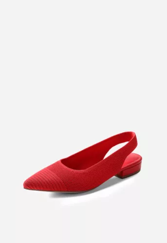 Women Pointed Toe Knit Flat Shoes Comfortable Slingback Slip On Flat Shoes