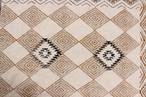 Baumwolle Teppich Brown Geometrisch Gewebt Wohnzimmer 0.8x1.8m Framhouse Yoga - Bild 12 von 15