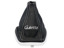 SCHALTMANSCHETTE FÜR ALFA ROMEO GIULIETTA SCHALTSACK STICKEREI FADEN WEISS